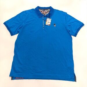 NEW Robert Graham LUCIFER Polo Short Sleeve Shirt Light Blue Skull Mens XL $98